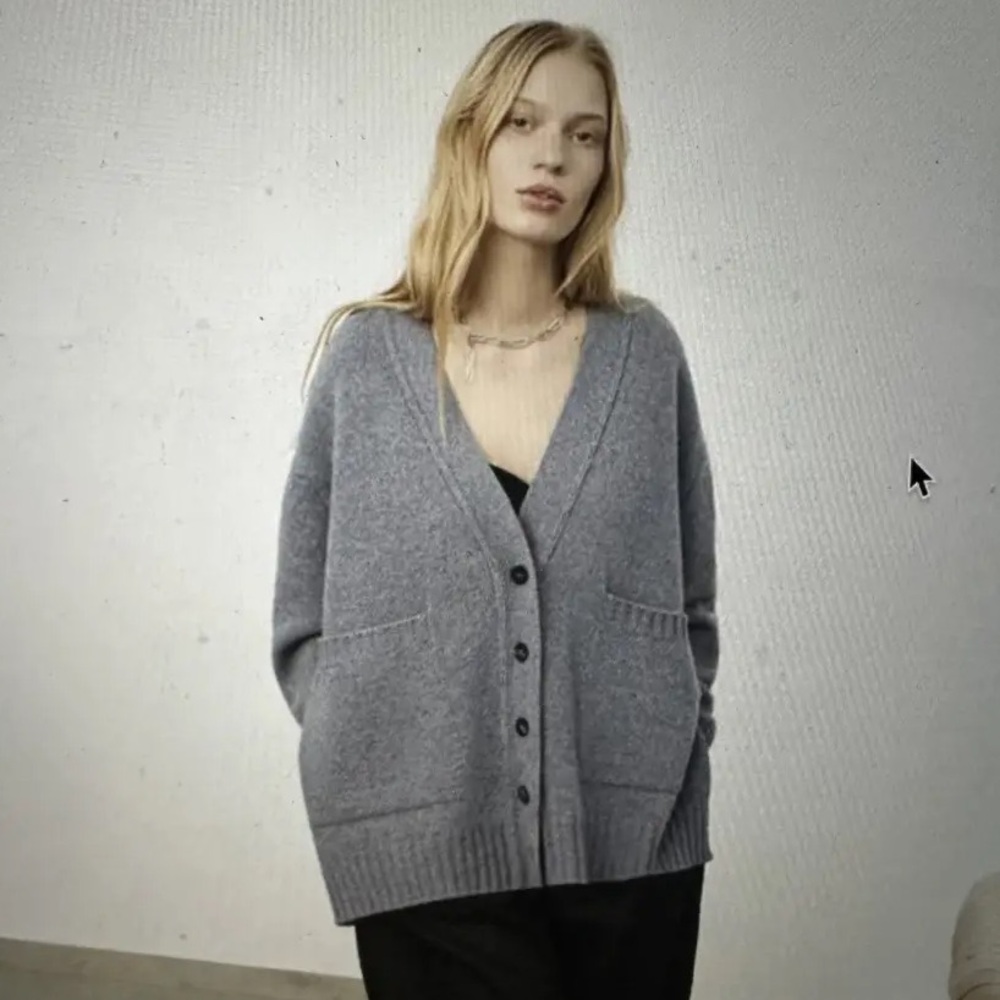 &Daughter Tara Slouch Cardigan in Grey